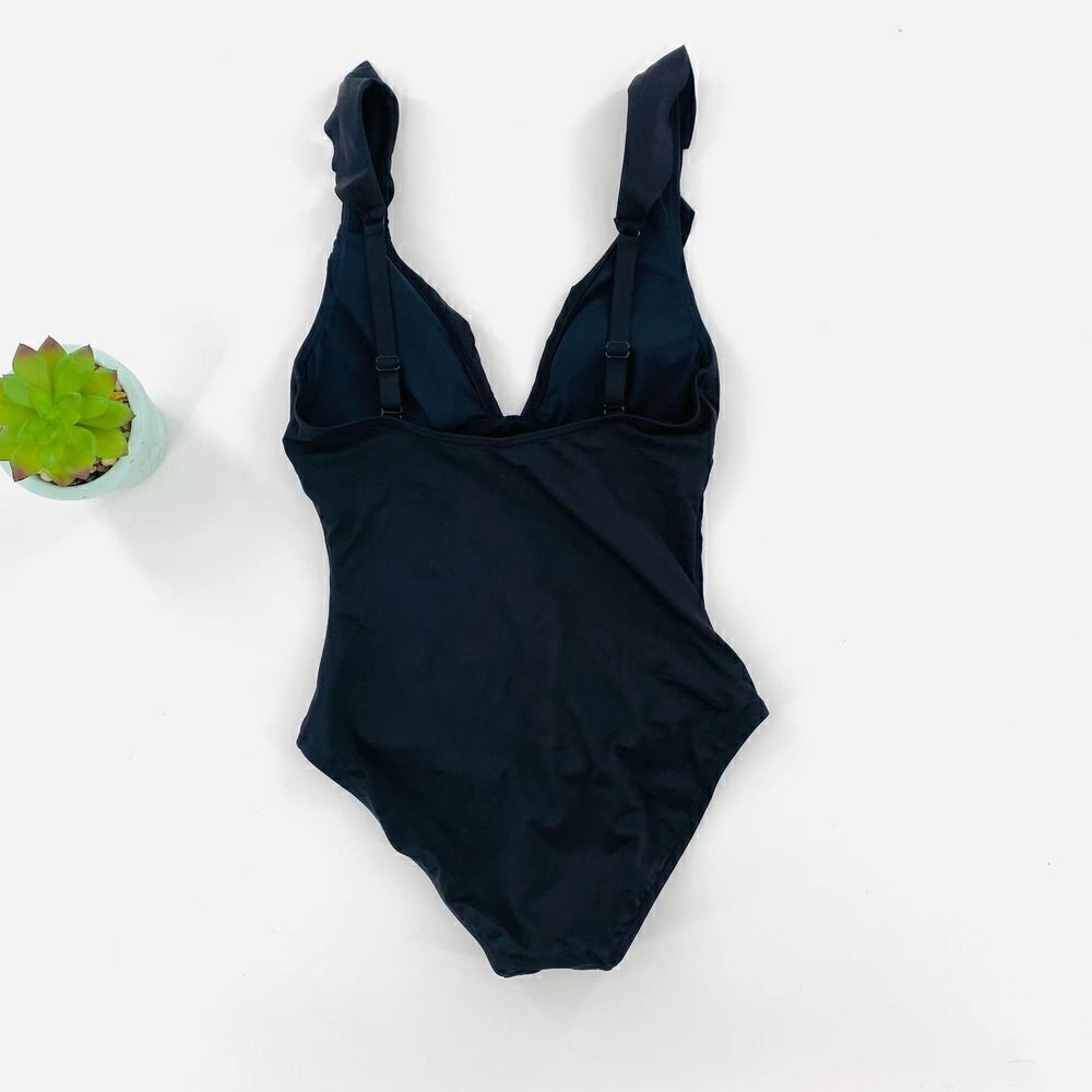 Sea Level Australia Eco Essentials Frill One Piece Black Size 4 NWOT - Picture 6 of 11